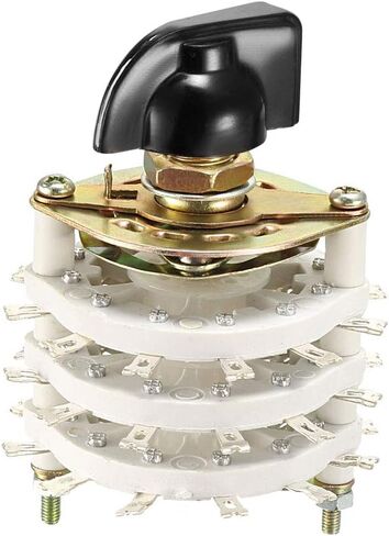 uxcell 6P5T 6 Pole 5 Position 3 Deck Band Channel Rotary Switch Selector with Knob in Saudi Arabia