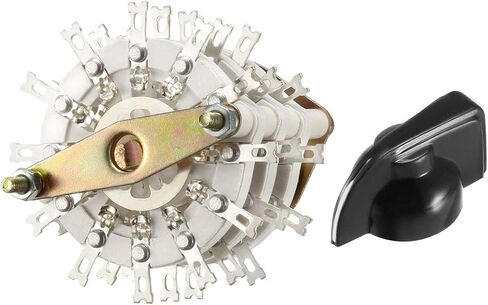 uxcell 6P5T 6 Pole 5 Position 3 Deck Band Channel Rotary Switch Selector with Knob in Saudi Arabia