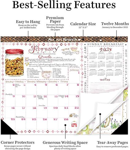 TF PUBLISHING 2025-2026 Susan Branch 2-Year Small Monthly Pocket Planner - 2-Page Large Calendar Grid and Lined Notes Section in Back - Monthly Day Planner for Purse - 3.5" x 6.5" in Saudi Arabia