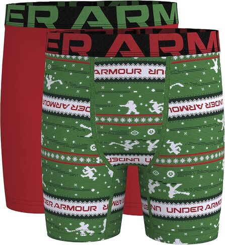 Under Armour UA PERFORMANCE TECH- PRINTS 3PK, Morphe Green - Three Pack, YL in Saudi Arabia