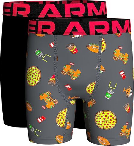 Under Armour UA PERFORMANCE TECH- PRINTS 3PK, Morphe Green - Three Pack, YL in Saudi Arabia
