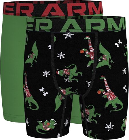 Under Armour UA PERFORMANCE TECH- PRINTS 3PK, Morphe Green - Three Pack, YL in Saudi Arabia