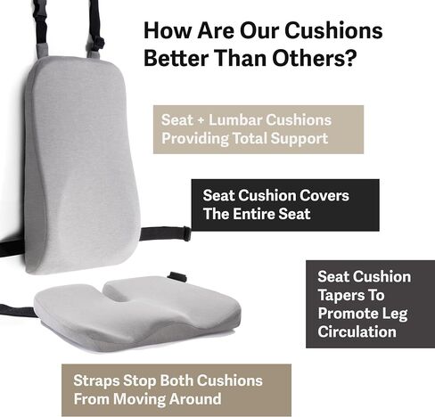 Elmara Doctor-Designed Car Seat Cushions for Driving – Car Seat Back Support, Driver Seat Cushion and Back Cushion for Car, Pillow for Driving Seat – The Ultimate Comfort Solution for Cars (Black) in Saudi Arabia
