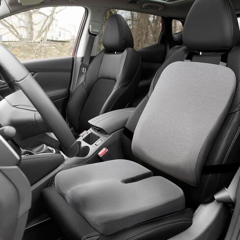 Elmara Doctor-Designed Car Seat Cushions for Driving – Car Seat Back Support, Driver Seat Cushion and Back Cushion for Car, Pillow for Driving Seat – The Ultimate Comfort Solution for Cars (Black) in Saudi Arabia