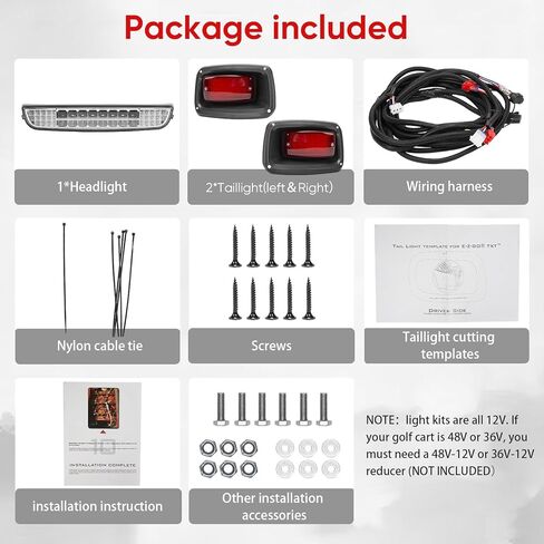 شريط إضاءة LED ومجموعة مصابيح خلفية متوافقة مع موديلات EZGO TXT Golf Cart 1996-2013 سنة in Kuwait