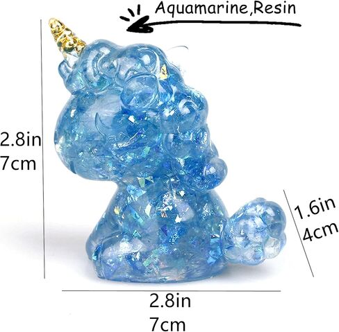 3'' Handcrafted Unicorn Natural Crystal Stone Epoxy Resin Figurines, Collectibles of Colorful Unicorn Ornaments 2pcs, Gifts and Desktop Decoration for Interior Space and Reiki (Dreamy Couple) in Saudi Arabia