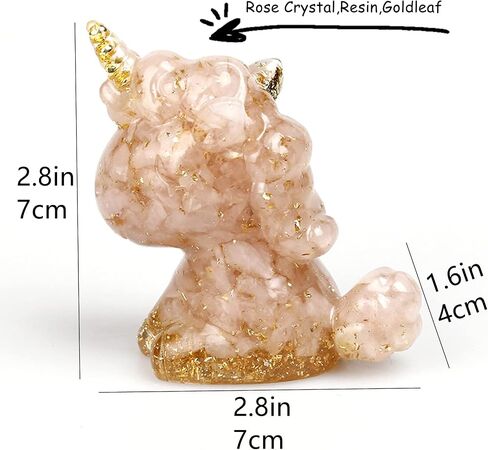 3'' Handcrafted Unicorn Natural Crystal Stone Epoxy Resin Figurines, Collectibles of Colorful Unicorn Ornaments 2pcs, Gifts and Desktop Decoration for Interior Space and Reiki (Dreamy Couple) in Saudi Arabia