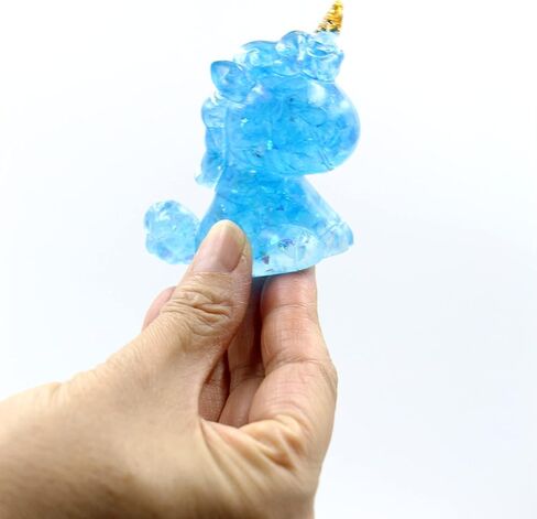 3'' Handcrafted Unicorn Natural Crystal Stone Epoxy Resin Figurines, Collectibles of Colorful Unicorn Ornaments 2pcs, Gifts and Desktop Decoration for Interior Space and Reiki (Dreamy Couple) in Saudi Arabia