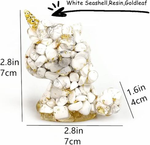 3'' Handcrafted Unicorn Natural Crystal Stone Epoxy Resin Figurines, Collectibles of Colorful Unicorn Ornaments 2pcs, Gifts and Desktop Decoration for Interior Space and Reiki (Dreamy Couple) in Saudi Arabia