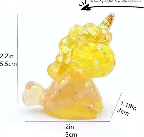 3'' Handcrafted Unicorn Natural Crystal Stone Epoxy Resin Figurines, Collectibles of Colorful Unicorn Ornaments 2pcs, Gifts and Desktop Decoration for Interior Space and Reiki (Dreamy Couple) in Saudi Arabia