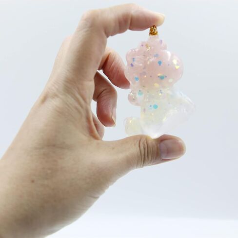 3'' Handcrafted Unicorn Natural Crystal Stone Epoxy Resin Figurines, Collectibles of Colorful Unicorn Ornaments 2pcs, Gifts and Desktop Decoration for Interior Space and Reiki (Dreamy Couple) in Saudi Arabia