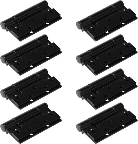 8 قطع مفصلات ألومنيوم سوداء، مفصلات أبواب مخفية مقاس 4 × 3-1/4 بوصة لغرفة النوم السكنية الداخلية in Kuwait