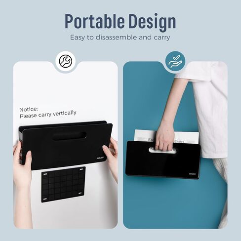 loukin Magnetic File Holder, Vertical File Folder Organizer, Wall Mount File Organizer for Whiteboard, Refrigerator, File Cabinets, Office Wall Organizer for Mail, Paper, Documents, Letters (White) in Saudi Arabia
