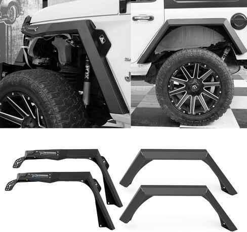 مشاعل الحاجز الخلفي مناسبة لـ 2018 2019 2020 2021 2022 2023 2024 Jeep Wrangler JL 2DR & 4DR استبدال مشاعل العجلات الفولاذية الثقيلة للطرق الوعرة زوج واحد in Kuwait