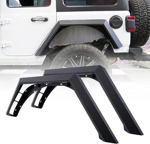 مشاعل الحاجز الخلفي مناسبة لـ 2018 2019 2020 2021 2022 2023 2024 Jeep Wrangler JL 2DR & 4DR استبدال مشاعل العجلات الفولاذية الثقيلة للطرق الوعرة زوج واحد in Kuwait