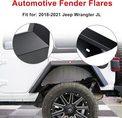 مشاعل الحاجز الخلفي مناسبة لـ 2018 2019 2020 2021 2022 2023 2024 Jeep Wrangler JL 2DR & 4DR استبدال مشاعل العجلات الفولاذية الثقيلة للطرق الوعرة زوج واحد in Kuwait