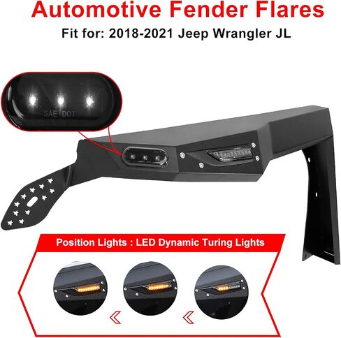 مشاعل الحاجز الخلفي مناسبة لـ 2018 2019 2020 2021 2022 2023 2024 Jeep Wrangler JL 2DR & 4DR استبدال مشاعل العجلات الفولاذية الثقيلة للطرق الوعرة زوج واحد in Kuwait