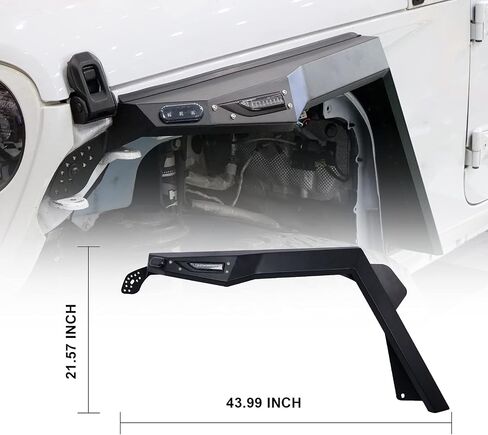 مشاعل الحاجز الخلفي مناسبة لـ 2018 2019 2020 2021 2022 2023 2024 Jeep Wrangler JL 2DR & 4DR استبدال مشاعل العجلات الفولاذية الثقيلة للطرق الوعرة زوج واحد in Kuwait