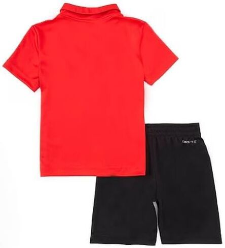 Nike Boys Dri-Fit Just Do It T-Shirt/Shorts 2 Piece Set Dark Grey Heather/Black 86F026-023 86F026-U10 (6) in Saudi Arabia