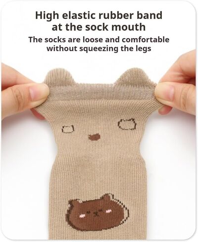 Toddler Non-Skid Socks with Grips Baby Girls Boys Anti-Slip Crew Cartoon Socks for Infants 10 Pairs in Saudi Arabia