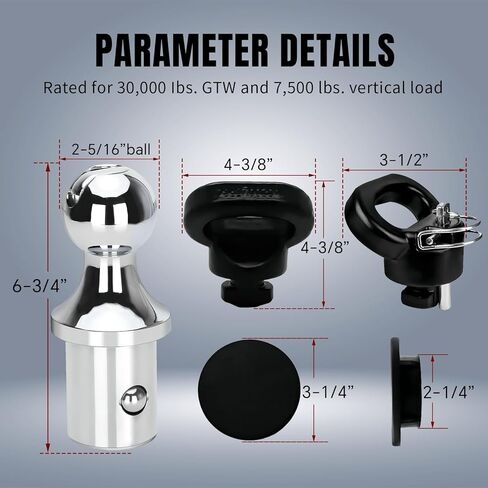 60692 Puck System Gooseneck Hitch Ball Kit with Box, Compatible with 2013-2021 Ford F250 F350 F450, 2016-2020 Chevrolet Silverado, GMC Sierra & Nissan Titan XD, 30000 lbs GTW/ 7500 lbs VTW in Saudi Arabia