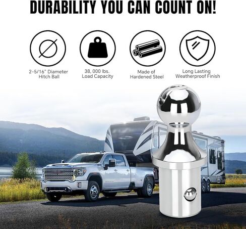 60692 Puck System Gooseneck Hitch Ball Kit with Box, Compatible with 2013-2021 Ford F250 F350 F450, 2016-2020 Chevrolet Silverado, GMC Sierra & Nissan Titan XD, 30000 lbs GTW/ 7500 lbs VTW in Saudi Arabia