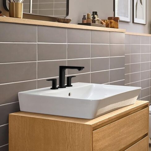صنبور حوض حمام Hansgrohe Rebris E المعاصر بمقبضين و3 فتحات بطول 5 بوصات من الكروم، 72532001 in Saudi Arabia
