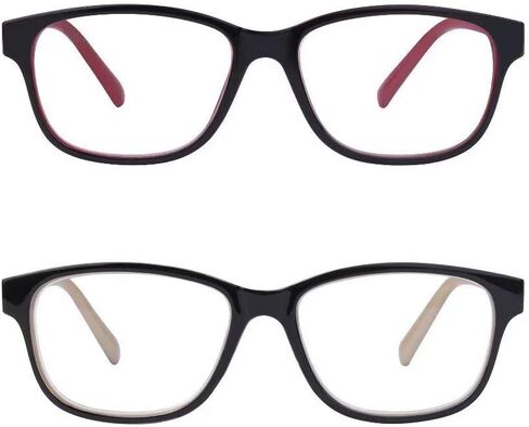 2 Pack Blue Light Blocking Reading Glasses with Spring Hinge, Computer/Reading/Gaming/TV/Phones Glasses for Women in Saudi Arabia