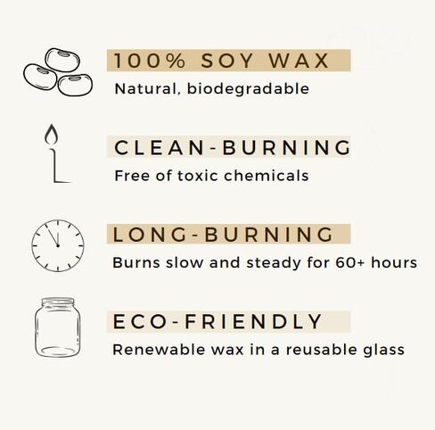 Vera Rose Home Vanilla Scented Soy Candle Long Burning Candles 60+ Hours White Candle Clean Burning Natural Scented Candle - Vegan Candle Safe for and Pets - 12oz Jar Candles in Saudi Arabia