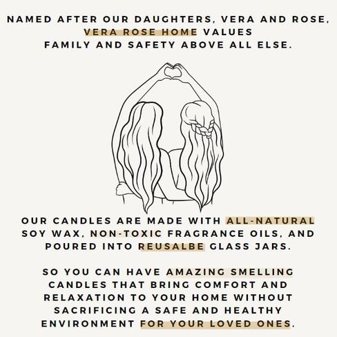 Vera Rose Home Vanilla Scented Soy Candle Long Burning Candles 60+ Hours White Candle Clean Burning Natural Scented Candle - Vegan Candle Safe for and Pets - 12oz Jar Candles in Saudi Arabia