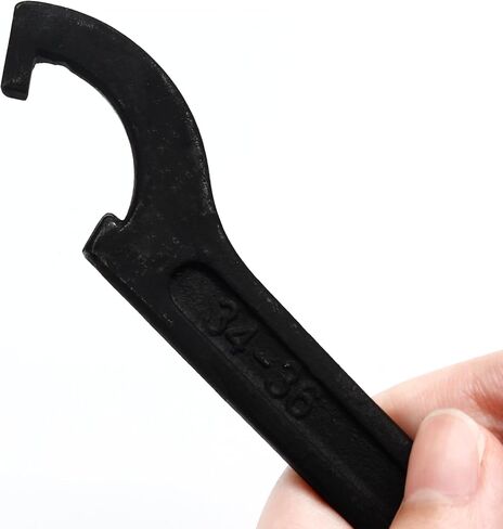 C Hook Spanner Wrench, Black Adjustment Hook Wrench Tool Carbon Steel Spanner Wrench Collet Chuck for 38-42mm Round Nut in Kuwait