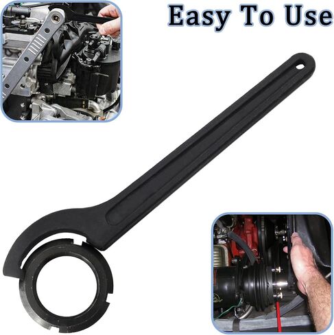 C Hook Spanner Wrench, Black Adjustment Hook Wrench Tool Carbon Steel Spanner Wrench Collet Chuck for 38-42mm Round Nut in Kuwait