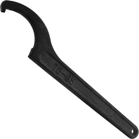 C Hook Spanner Wrench, Black Adjustment Hook Wrench Tool Carbon Steel Spanner Wrench Collet Chuck for 38-42mm Round Nut in Kuwait