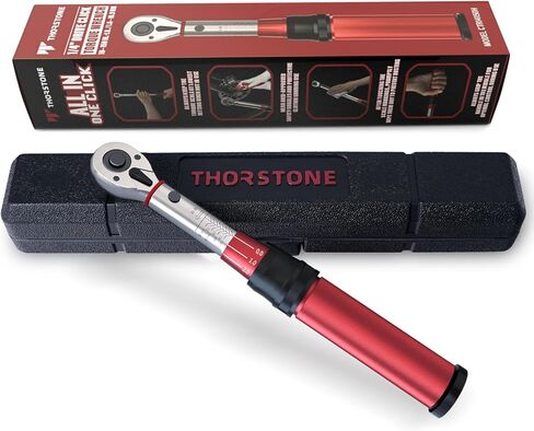 Thorstone 1/4 Torque Wrench, 90-Tooth Gear Professional Precision, 10-150 IN-LB/1.1~16.9 Nm Adjustable Micrometer Click Torque Wrench, for Bicycle Maintenance, ±2% Clockwise High Accuracy in Saudi Arabia