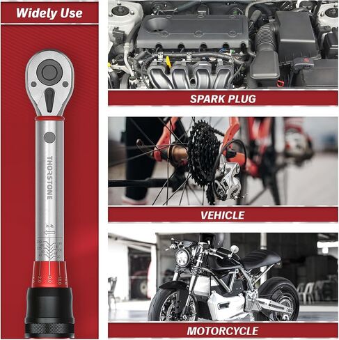 Thorstone 1/4 Torque Wrench, 90-Tooth Gear Professional Precision, 10-150 IN-LB/1.1~16.9 Nm Adjustable Micrometer Click Torque Wrench, for Bicycle Maintenance, ±2% Clockwise High Accuracy in Saudi Arabia