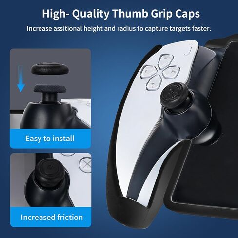 غطاء واقٍ متوافق مع Playstation Portal، جراب صلب من مادة TPU الناعمة غير القابلة للانزلاق مع مسند وغطاءين لمقبض الإبهام متوافق مع ملحقات وحدة التحكم عن بعد لـ PS Portal - أسود in Kuwait