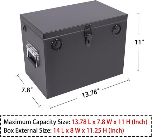 12V Car/RV/Marine Battery Box, Steel Battery Relocation Kit for Trailer, Boat, Trolling Motor, Kayak (Group 27 Black) in Kuwait