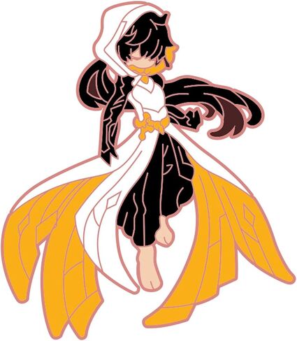 Genshin Impact Hutao Anime Enamel Pins - Hutao Characters Cosplay Kawaii Enamel Brooch Lapel Pin Anime Accessories - Brooch Pins for Women, Gift for Fans, Women and Girls in Saudi Arabia