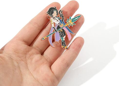 Genshin Impact Hutao Anime Enamel Pins - Hutao Characters Cosplay Kawaii Enamel Brooch Lapel Pin Anime Accessories - Brooch Pins for Women, Gift for Fans, Women and Girls in Saudi Arabia