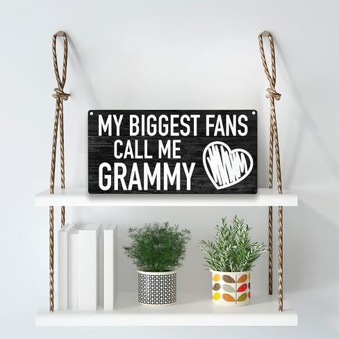 My Biggest Fans Call Me Grammy Wood Sign Rustic Grammy Wooden Hanging Plaque for Home Wall Art Decoration 6 x 12 Inches Present in Saudi Arabia