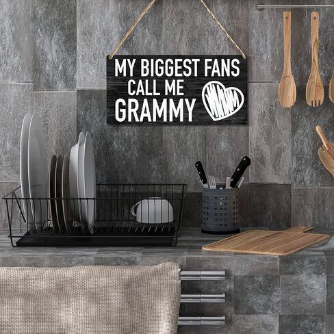 My Biggest Fans Call Me Grammy Wood Sign Rustic Grammy Wooden Hanging Plaque for Home Wall Art Decoration 6 x 12 Inches Present in Saudi Arabia