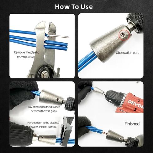Twister tools for drill bits - Strand strippers (2 pieces), strippers and twisters, wire connectors wire stripper tool、 Wire Nut Twister for Drill Professional Electrical Tools in Saudi Arabia