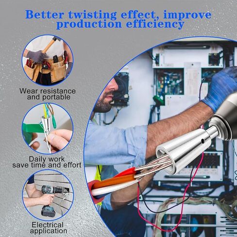 Twister tools for drill bits - Strand strippers (2 pieces), strippers and twisters, wire connectors wire stripper tool、 Wire Nut Twister for Drill Professional Electrical Tools in Saudi Arabia