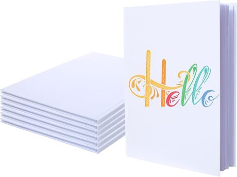 Litpoetic Blank Hardcover Books for Kids to Write Stories 5x5 inch Hardcover Blank Books 36 Pages - Blank Unlined Page Make Your Own Book for Father's Day, DIY, Classroom, Guestbook (6 Pack) in Kuwait