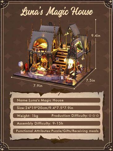 مجموعة زوايا الكتب DIY، إدراج رف الكتب DIY Mira Magie House Booknook Stand خزانة الكتب نموذج بناء مجموعة الإبداع ديكور الزقاق مع ضوء LED in Kuwait