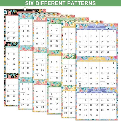 تقويم الحائط 2024-2025 - 2024-2025 تقويم الحائط من يوليو 2024 إلى ديسمبر 2025، تقويم 2024-2025 مع التاريخ اليولياني، 14.75 بوصة × 11.5 بوصة، ورق سميك in Kuwait