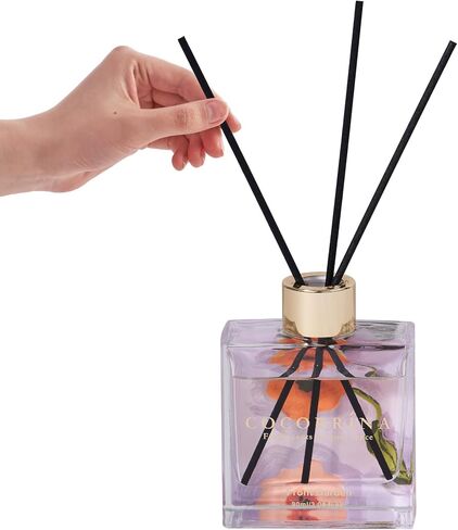 COCORRÍNA Reed Diffuser Set of 3-3 Pack/ 3.04 Fl.oz Diffuser with 24 Sticks Warm Vanilla/Cherry Blossom/Lavender Thyme Reed Diffuser for Home Bathroom Office Shelf Decor in Kuwait