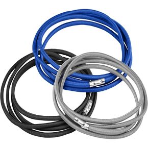 Trash Can Rubber Bands Set of 3 - Elastic Garbage Can Bands with Metal Connector, Fits 13 to 33 Gallon Trash Bags - Gripper Trash Can Bands for Waste Baskets