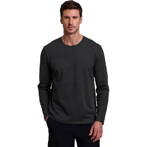 Avalanche Men's Fleece Base Layer Top, Crewneck Fleece Shirt for Men Long Sleeve Hiking Pullover Tee