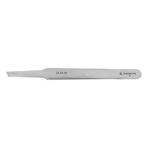 Excelta Tweezer, Flat Rounded Tip Tweezer, Stainless Steel, 4 ¾"